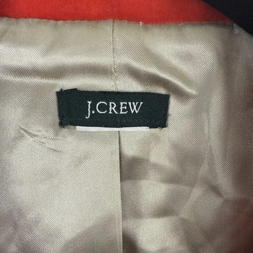 J Crew Velvet Women Cotton Red Holiday Blazer Jacket Aprox. size 8 Plz Measure!